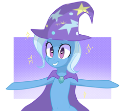 Size: 1077x935 | Tagged: safe, artist:kilka-chan-yana, derpibooru import, trixie, pony, unicorn, smiling, solo