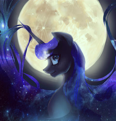 Size: 2457x2571 | Tagged: safe, artist:my-magic-dream, princess luna, alicorn, pony, female, horn, mare, moon, solo