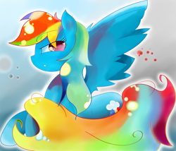 Size: 4922x4212 | Tagged: safe, artist:joemasterpencil, rainbow dash, pegasus, pony, absurd resolution, blue coat, female, mare, multicolored mane, solo