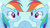 Size: 1106x616 | Tagged: safe, rainbow dash, pegasus, pony, hub logo, hubble, mirrored, unitinu