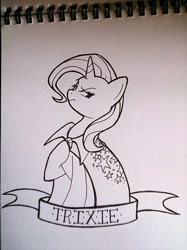 Size: 500x667 | Tagged: safe, artist:sigmanas, derpibooru import, trixie, pony, unicorn, female, mare, old banner, solo, traditional art