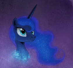 Size: 800x744 | Tagged: safe, artist:hewison, princess luna, alicorn, pony, female, gradient background, horn, mare, solo