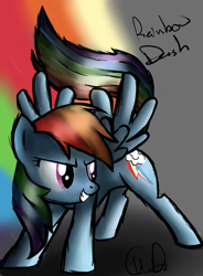 Size: 767x1041 | Tagged: safe, artist:aneki12, rainbow dash, pegasus, pony, solo