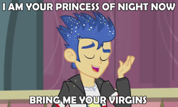 Size: 1280x774 | Tagged: safe, screencap, flash sentry, princess luna, vice principal luna, a banner day, equestria girls, friendship games, hippie, i am your god now bring me your virgins, meme, nerd, waifu thief