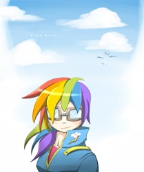 Size: 2500x2990 | Tagged: safe, artist:stupidyou3, rainbow dash, goggles, high res, humanized, solo