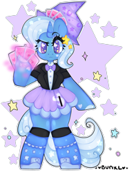 Size: 3000x3800 | Tagged: safe, artist:bunxl, derpibooru import, trixie, pony, unicorn, :3, boots, card, clothes, cute, hat, shoes, simple background, skirt, socks, solo, transparent background, trixie's hat