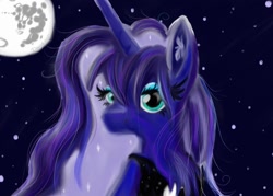 Size: 1400x1000 | Tagged: safe, artist:superdashiebros, princess luna, alicorn, pony, mare in the moon, moon, solo