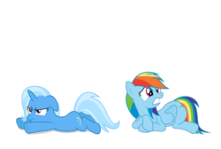 Size: 1274x854 | Tagged: safe, derpibooru import, rainbow dash, trixie, pegasus, pony, fallen, troll to op