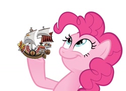 Size: 1184x855 | Tagged: safe, pinkie pie, earth pony, pony, one piece, simple background, thousand sunny, white background