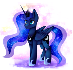 Size: 1808x1738 | Tagged: safe, artist:jay-shep, artist:zmei-kira, princess luna, alicorn, pony, female, horn, mare, solo