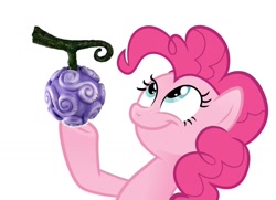 Size: 1184x855 | Tagged: safe, pinkie pie, earth pony, pony, devil fruit, gomu gomu no mi, gum gum fruit, look what pinkie found, meme, one piece, xk-class end-of-the-world scenario