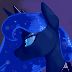 Size: 700x700 | Tagged: safe, artist:goat train, princess luna, alicorn, pony, portrait, profile, solo