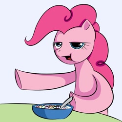 Size: 700x700 | Tagged: safe, artist:kloudmutt, pinkie pie, earth pony, pony, cereal, cereal guy, meme, ponified meme, reaction image, solo