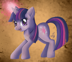 Size: 971x835 | Tagged: safe, artist:pony-spiz, derpibooru import, twilight sparkle, looking at you, magic, solo