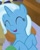 Size: 453x572 | Tagged: safe, derpibooru import, screencap, trixie, pony, unicorn, road to friendship, cute, diatrixes, eyes closed, female, lying down, mare, open mouth, smiling, solo