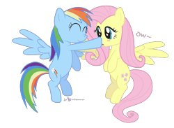 Size: 1230x900 | Tagged: safe, artist:dm29, fluttershy, rainbow dash, pegasus, pony, boop, duo, friendshipping, simple background, spread wings, transparent background, wings