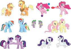Size: 4188x2909 | Tagged: safe, artist:trotsworth, derpibooru import, applejack, applejack (male), barb, bubble berry, butterscotch, dusk shine, elusive, fluttershy, pinkie pie, rainbow blitz, rainbow dash, rarity, spike, twilight sparkle, dragon, earth pony, pegasus, pony, unicorn, fanfic:on a cross and arrow, absurd resolution, applejacks (shipping), bandage, bouncy ball, bubblepie, dashblitz, dusktwi, female, flutterscotch, implied shipping, male, mane seven, mane six, rarilusive, rule 63, self dragondox, self ponidox, selfcest, shipping, simple background, spikebarb, straight, transparent background, vector