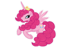 Size: 800x600 | Tagged: safe, artist:pvt-llama, pinkie pie, alicorn, pony, alicornified, pinkiecorn, race swap, simple background, solo, transparent background, xk-class end-of-the-world scenario