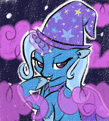 Size: 391x434 | Tagged: safe, artist:tami-kitten, derpibooru import, trixie, pony, unicorn, female, magic, mare, portrait, solo