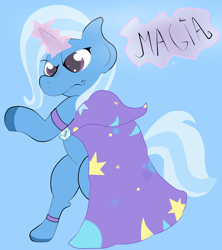 Size: 1280x1439 | Tagged: safe, artist:enryuu, derpibooru import, trixie, pony, bipedal, solo