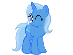 Size: 2100x1575 | Tagged: safe, artist:kuren247, derpibooru import, trixie, pony, unicorn, female, looking at you, mare, one eye closed, simple background, solo, transparent background, wink