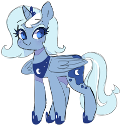 Size: 718x744 | Tagged: safe, artist:witchette, princess luna, alicorn, pony, s1 luna, simple background, smiling, solo, transparent background