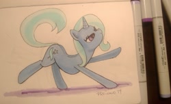 Size: 923x563 | Tagged: safe, artist:darkkodkod, derpibooru import, trixie, pony, unicorn, female, mare, solo, traditional art