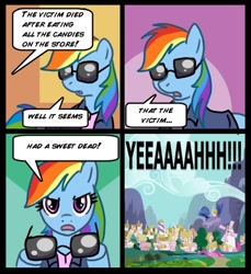 Size: 550x600 | Tagged: safe, artist:madmax, rainbow dash, pegasus, pony, comic, csi, csi miami, engrish