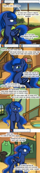 Size: 1000x4250 | Tagged: safe, artist:theparagon, princess luna, alicorn, pony, colored pupils, comic, hunted luna, solo, tumblr