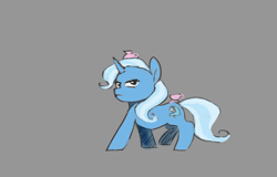 Size: 1222x780 | Tagged: safe, artist:asademu, derpibooru import, trixie, pony, unicorn, cup, solo, teacup, unamused