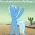 Size: 360x360 | Tagged: safe, derpibooru import, edit, edited screencap, screencap, trixie, pony, unicorn, road to friendship, bipedal, bronybait, cactus, cropped, cute, diatrixes, dishevelled, eyes closed, female, great and powerful, hug request, mare, messy mane, smiling, solo, text