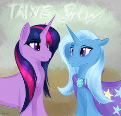 Size: 1940x1860 | Tagged: safe, artist:renarde-louve, derpibooru import, trixie, twilight sparkle, unicorn twilight, pony, unicorn