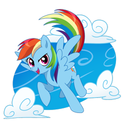 Size: 1000x1000 | Tagged: safe, artist:madmax, rainbow dash, pegasus, pony, solo