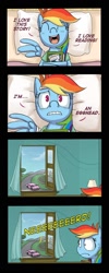 Size: 700x1750 | Tagged: safe, artist:uc77, rainbow dash, pegasus, pony, crossover, homer goes to college, homer simpson, revenge of the nerds, the simpsons