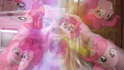 Size: 1279x729 | Tagged: safe, edit, pinkie pie, earth pony, pony, atop the fourth wall, freakout, snowflame, tgwtg