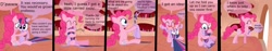 Size: 3400x640 | Tagged: safe, artist:noctulov, derpibooru import, pinkie pie, twilight sparkle, earth pony, pony, unicorn, comic:chocolate rain roller, comic, female, flattened, mare