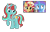 Size: 2104x1340 | Tagged: safe, artist:sapphirefeatherdust, derpibooru import, sunset shimmer, trixie, oc, female, lesbian, magical lesbian spawn, offspring, parent:sunset shimmer, parent:trixie, parents:suntrix, shipping, simple background, suntrix, transparent background