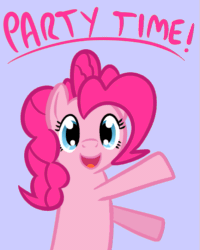Size: 465x581 | Tagged: safe, artist:smile, pinkie pie, earth pony, pony, animated, dancing, party