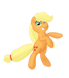 Size: 804x910 | Tagged: dead source, safe, artist:spaerk, applejack, earth pony, pony, rearing, simple background, solo