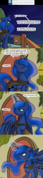 Size: 1000x4114 | Tagged: safe, artist:theparagon, princess luna, alicorn, pony, colored pupils, comic, hunted luna, magic, offscreen character, pov, solo, tumblr