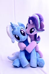 Size: 682x1024 | Tagged: safe, artist:nekokevin, derpibooru import, starlight glimmer, trixie, pony, unicorn, series:nekokevin's glimmy, cute, diatrixes, glimmerbetes, hug, irl, photo, plushie