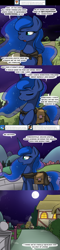 Size: 1000x4182 | Tagged: safe, artist:theparagon, princess luna, alicorn, pony, colored pupils, comic, hunted luna, offscreen character, pov, solo, tumblr