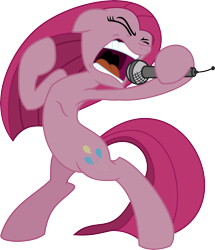 Size: 6000x6990 | Tagged: safe, artist:ceehoff, artist:patec, pinkie pie, earth pony, pony, .svg available, absurd resolution, pinkamena diane pie, simple background, singing, solo, transparent background, vector