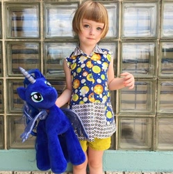 Size: 635x637 | Tagged: safe, princess luna, human, build-a-bear, irl, irl human, photo, plushie, target demographic