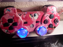 Size: 1600x1200 | Tagged: safe, artist:lightningbolt, pinkie pie, pony, controller, custom, irl, photo, playstation, playstation 3