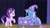 Size: 1920x1080 | Tagged: safe, derpibooru import, screencap, starlight glimmer, trixie, pony, unicorn, road to friendship, cape, chains, chest, clothes, female, hat, mare, stage, trixie's cape, trixie's hat