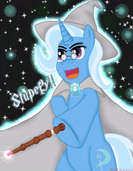 Size: 3500x4500 | Tagged: safe, artist:doragoon, derpibooru import, trixie, pony, unicorn, clothes, costume, female, harry potter, mare, parody, solo, wand