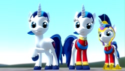 Size: 1366x768 | Tagged: safe, gleaming shield, shining armor, pony, unicorn, downloadable, dreamworks face, gmod, rule 63