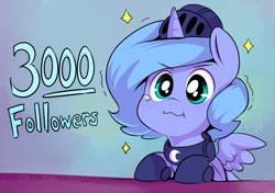 Size: 750x528 | Tagged: safe, artist:ende26, princess luna, alicorn, pony, cute, filly, followers, solo, tumblr, woona, woona knight