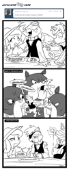 Size: 776x1920 | Tagged: safe, artist:madmax, cerberus (character), oc, oc:double tap, oc:paharita, cerberus, fallout equestria, fallout equestria: anywhere but here, comic, crying, eyepatch, fanfic art, multiple heads, spit take, this ended in pain, three heads, tumblr comic